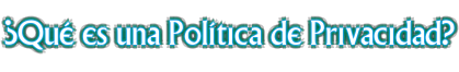 ¿Qué es una Política de Privacidad?